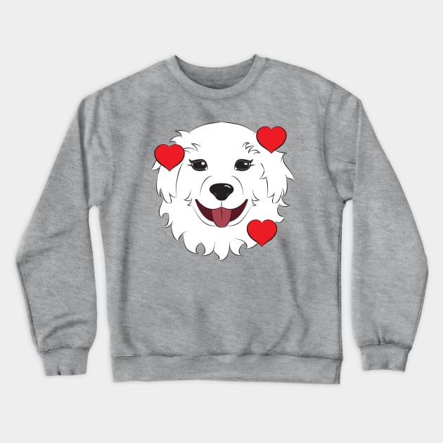 Great Pyrenees - I love you! Crewneck Sweatshirt by DQDesigns By Chele